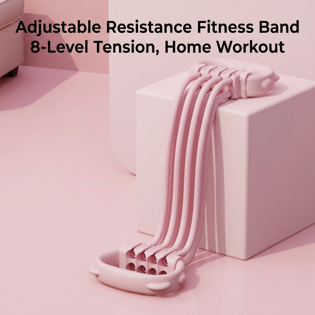 Figure 8 Resistance Band - 1個入り、8の字型エクササイズバンド。プロ仕様で調整可能。女性・男性向け。自宅ジムやフィットネス、肩や背中のトレーニングに最適。