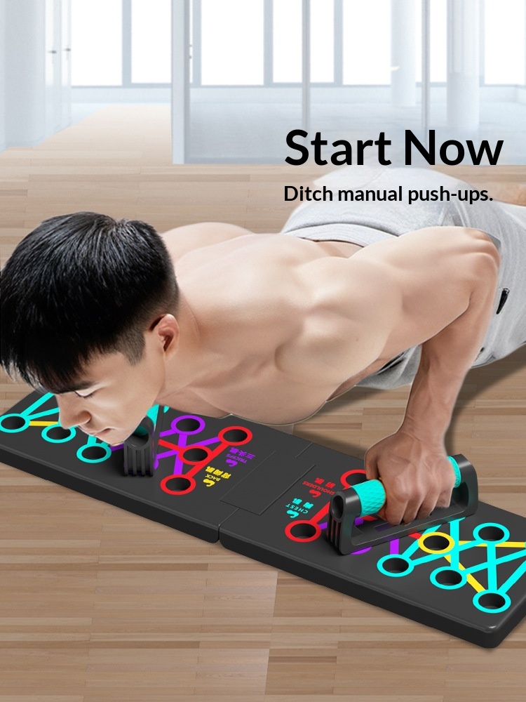 Push Up Board - プッシュアップ用トレーニングボードスタンド。折りたたみ不可。胸筋、腹筋を鍛える多機能ホームワークアウト用フィットネス器具。