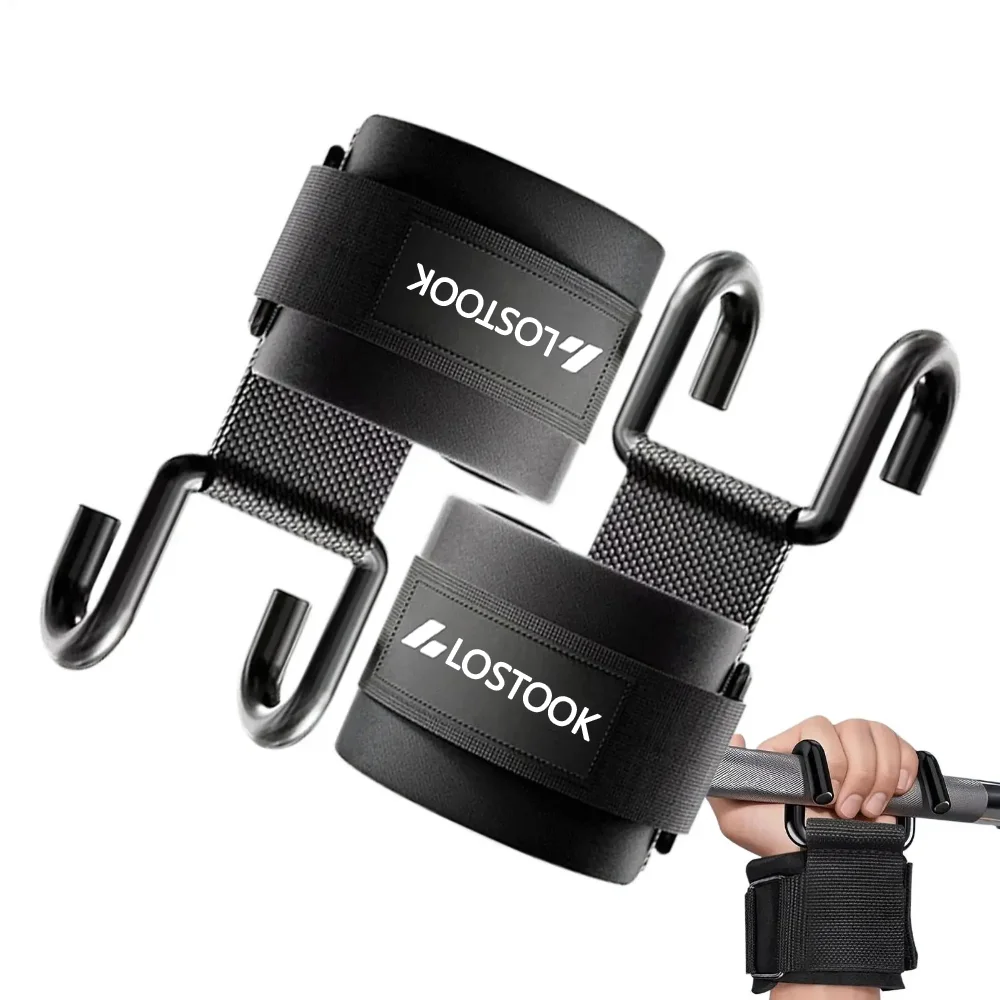 Gymnastics Rings - 1/2個入り プルアップアシストフック フィットネスリストストラップ - ウェイトリフティング、プルアップ、筋力トレーニングに最適、滑り防止に役立ちます。