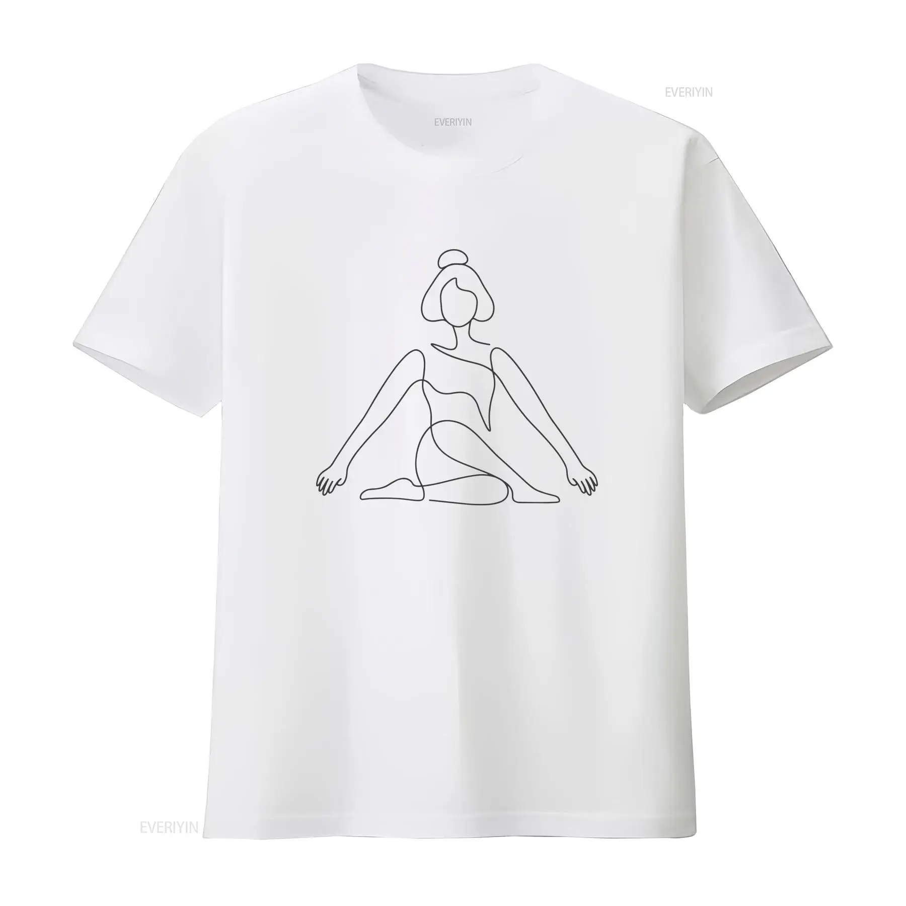 Zen Yoga Fitness - ワンラインヨガポーズTシャツミニマリスト瞑想禅ウェルネスフィットネスエクササイズヴィンテージウォッシュドソフトデザイナー服ストレッチ素材