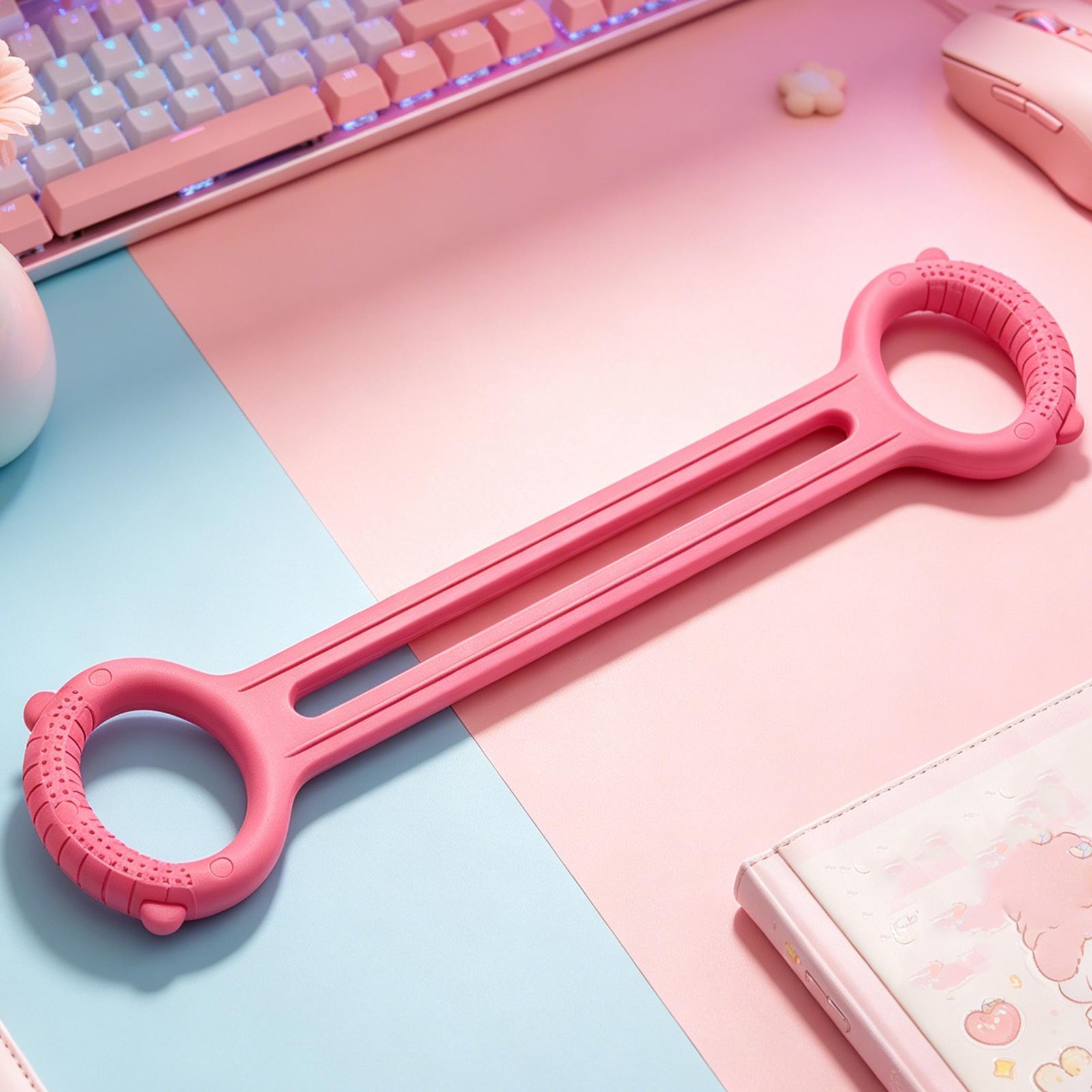 Figure 8 Resistance Band - 腕用レジスタンスバンド フィギュア8型シリコン弾性バンド 滑り止めハンドル付き 腕の筋力トレーナー ヨガ ピラティス