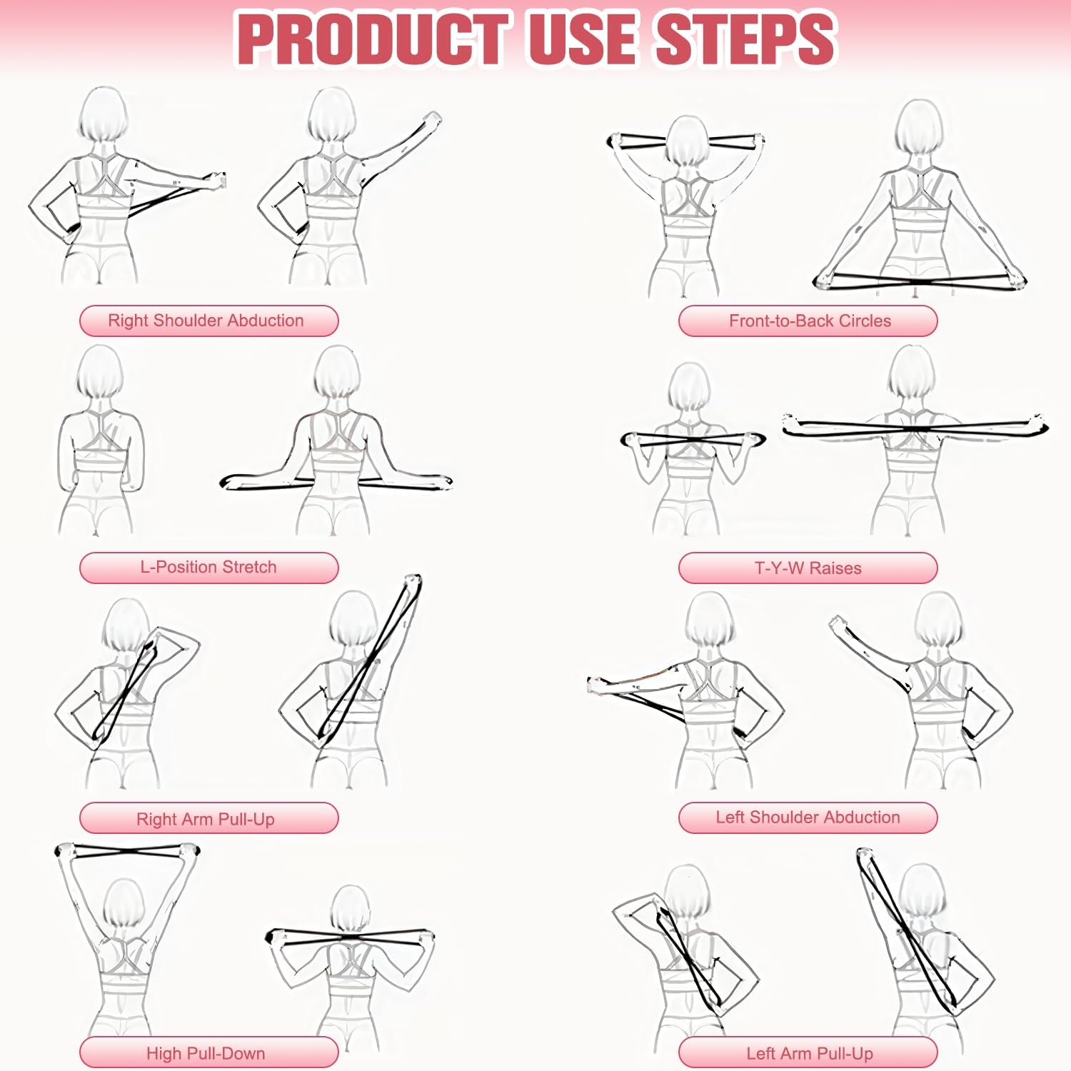 2個セット 15LB+25LB レジスタンスバンド、女性男性 - Figure 8 Resistance Band のレビューと価格