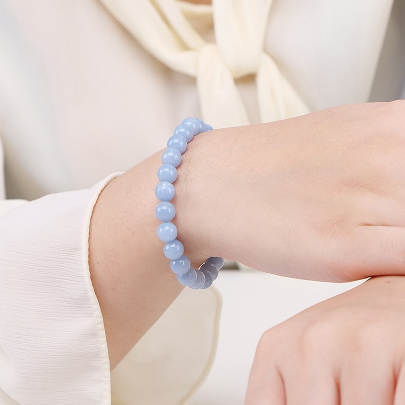 Jand-女性のためのブルーのエンジェルブレスレット,天然石 - Yoga Fitness Tracker のレビューと価格
