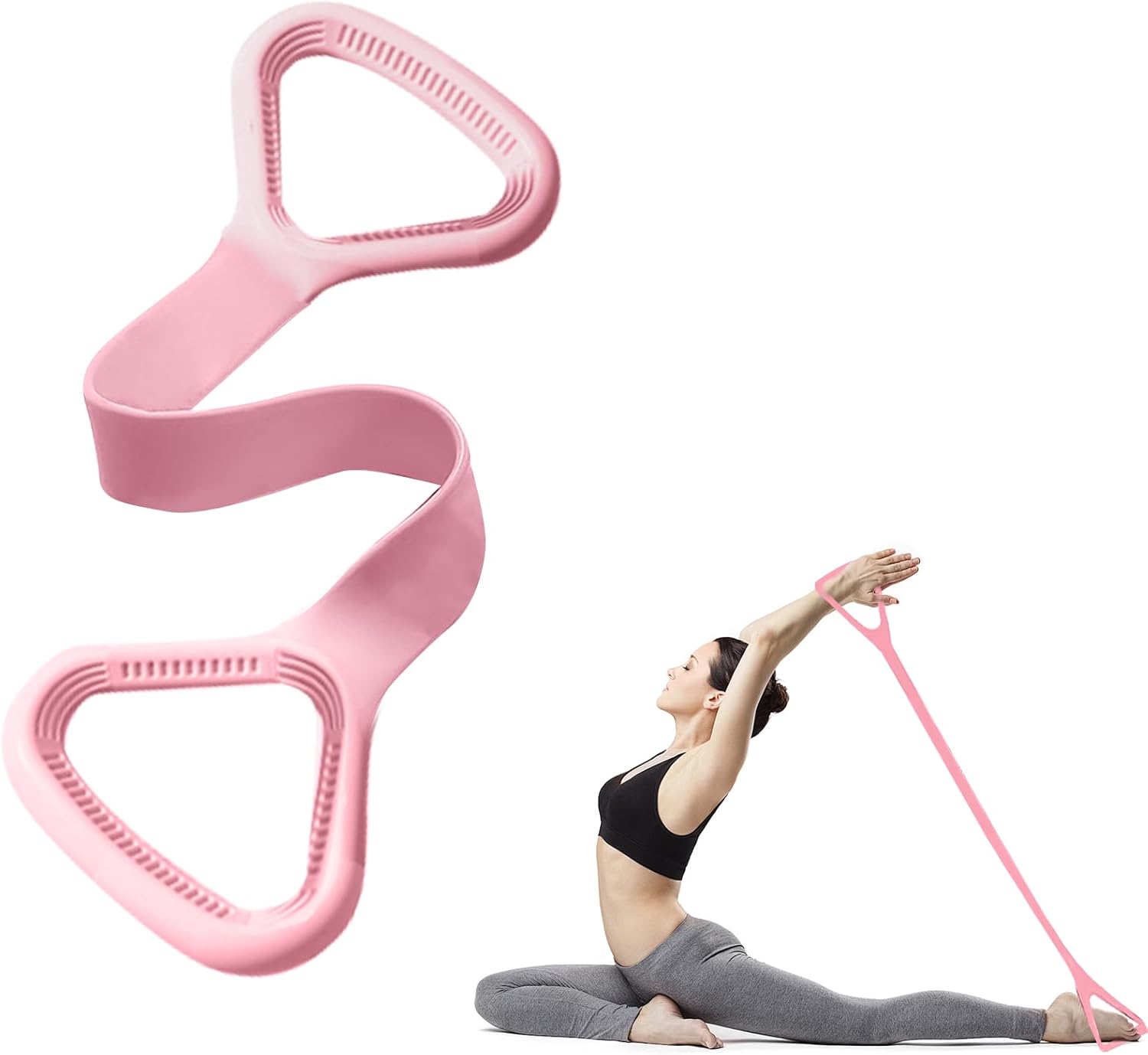 レジスタンスバンド、ハンドル付きフィギュア8フィットネスレジ - Figure 8 Resistance Band のレビューと価格