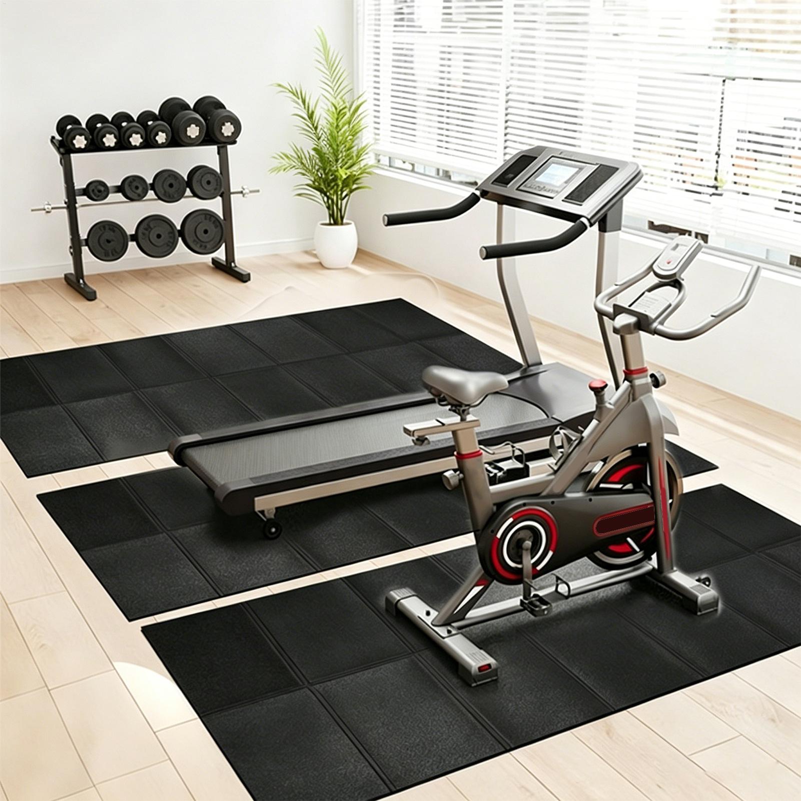 トレッドミルマット振動吸収ヘビーデューティトレッドミルフロア - Fitness Yoga Pilates のレビューと価格