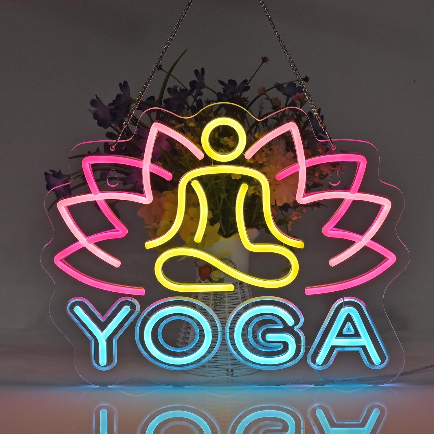 ヨガネオンサイン ネオンライト 壁掛けアート装飾 ホームビジ - Zen Yoga Fitness のレビューと価格