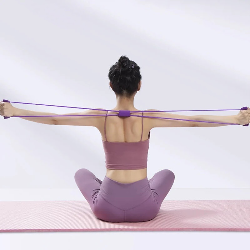 8字型テンションヨガレジスタンスバンド、背中・腕の開き、フィ - Figure 8 Resistance Band のレビューと価格