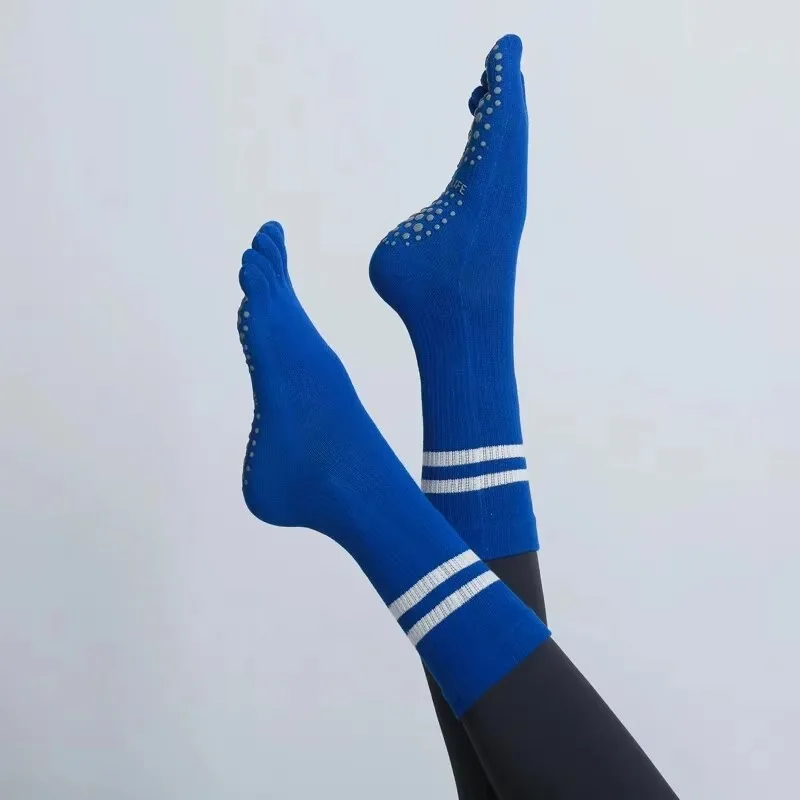 女性用、通気性のあるミドル丈ヨガソックス。滑り止め付き、五本 - Fitness Yoga Pilates のレビューと価格