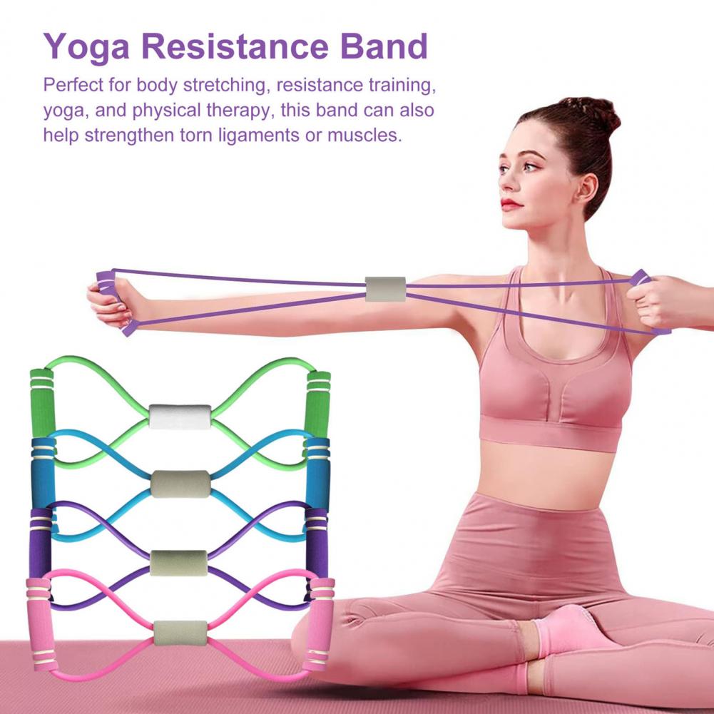 図 8 フィットネス抵抗バンドハンドル付きポータブル男性女性 - Figure 8 Resistance Band のレビューと価格