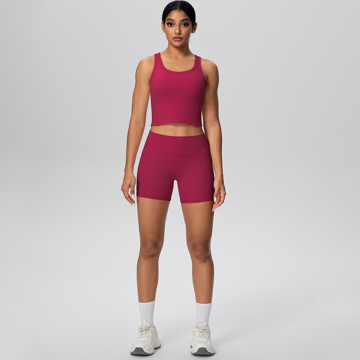 2 個女性夏フィットネススポーツヨガセット背中の開いたヨガ下 - Yoga Mat For Fitness のレビューと価格