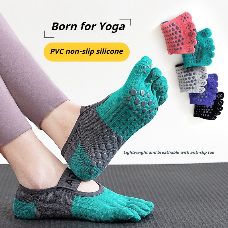 プロのピラティス用滑り止め付き五本指アンクルソックス 女性用 - Fitness Yoga Pilates のレビューと価格