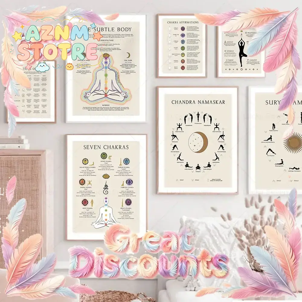 (2Dキャンバス絵画) ヨガ太陽礼拝フィットネス禅ウォールア - Zen Yoga Fitness のレビューと価格