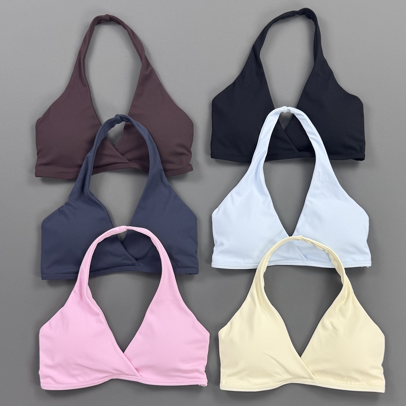 ジムトップ レディース ホルターネック スポーツブラ フロン - Yoga Mat For Fitness のレビューと価格